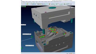 A new mould tool assembly wizard enables the switching between standard, and non-standard bolster sets for more flexible tool design. (Vero Software)
