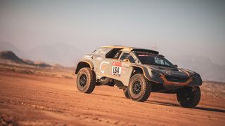 Der „E Blast H2“ soll mit Brennstoffzellenantrieb die Rallye Dakar bestreiten. (Pierre Simenel/GCK)