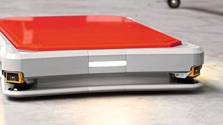 Der im Relaunch etwas vergrößerte Transportroboter wurde auch mit einem neuen Motor ausgestattet.  (Torwegge)