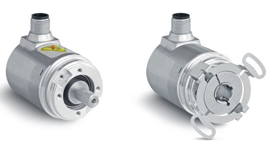 Die neuen absoluten Drehgeber WV3650M und WH3650M von Siko sind dank Ihrer integrierten IO-Link-Schnittstelle „Türöffner“ für Industrie-4.0-Anwendungen.(Bild:  SIKO GmbH)