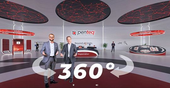 Penteq bietet einen Überblick über die Lösungskompetenz an Standard- und kundenspezifischen Laserstationen, OEM-Lasern und Funktionsmodulen in der virtuellen Lasermesse.(Bild:  Penteq)