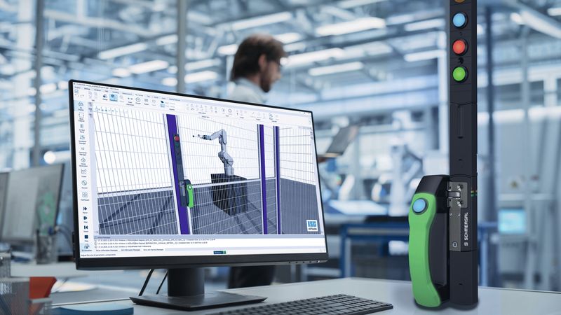 Das Schmersal Safety 4D-Modell simuliert alle Eigenschaften und Funktionen der physikalischen Sicherheitsschaltgeräte.(Bild:  Schmersal Group)