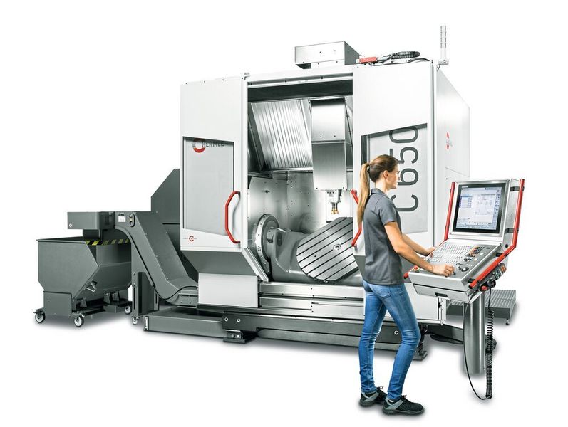 Das grösste 5-Achsen Bearbeitungszentrum von Hermle C 650 mit dem Schwenkrundtisch Ø 900 x 750 und der Steuerung TNC 640 (Hermle)