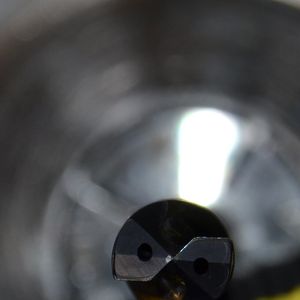 The point design of the R459 drill after 30 minutes of machining stainless steel.