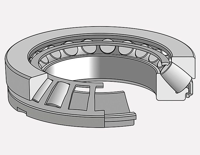 Die Axial-Pendelrollenlager können sowohl hohe Axial- als auch hohe Radialbelastungen aufnehmen. (Bild: SKF)
