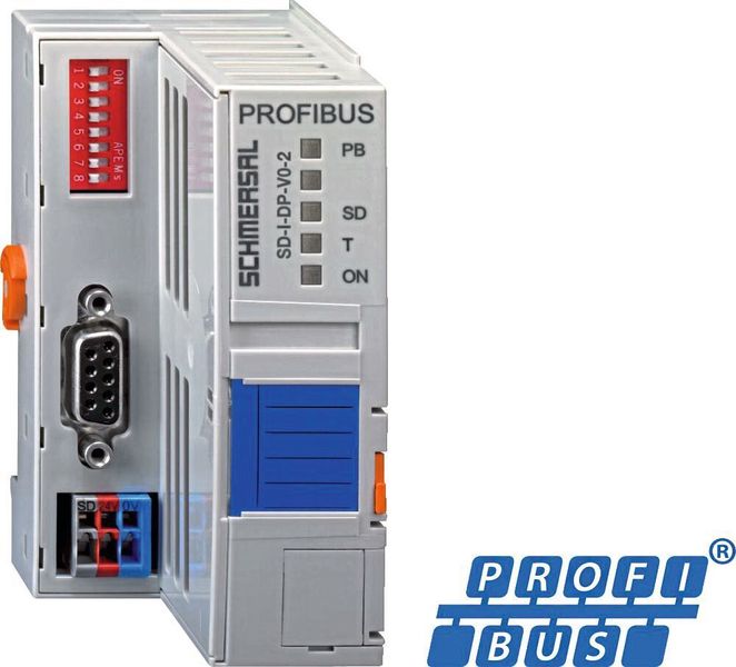 Zur Auswertung der seriellen Diagnoseleitung lässt sich alternativ das Profibus-Gateway SD-I-DP-V0-2 einsetzen.  (Schmersal )