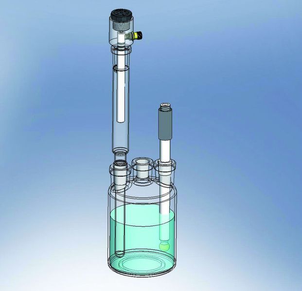 4	 Wasserstoff-Referenz als Bezugselektrode in einem Elektrolytschlüssel. (Archiv: Vogel Business Media)