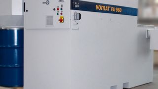 Vomat Filtration Systems are available from compact standalone units up to large industrial central systems. (Source: Vomat)