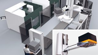 Die hochflexible und autonome Fertigungszelle mit Erowa Robot Dynamic 500 für Werkstückgewichte bis 500 kg. (Bild: Erowa)