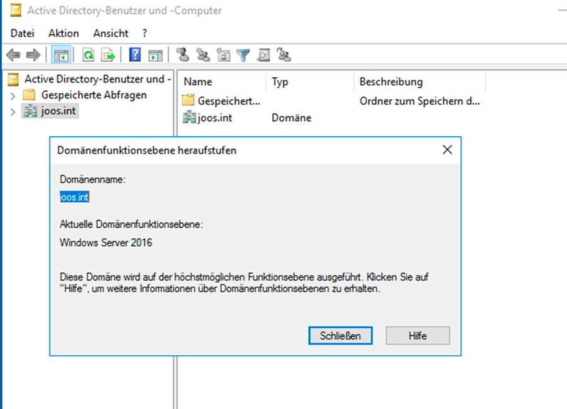 Vor der Aktualisierung des Betriebsmodus von Domäne und Gesamtstruktur sollten Administratoren sehr sorgfältig planen. (Microsoft/Thomas Joos)