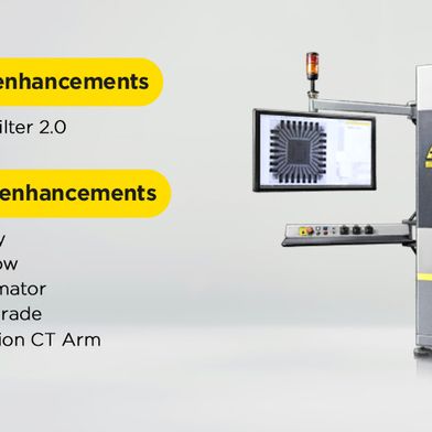 Röntgen-CT der Nikon XT V-Serie: High Contrast Filter 2.0 macht Defekte sofort sichtbar. Heavy Duty Tray, Diamond Window, Low-Dose-Kollimator, ESD-Upgrade und CT-Arm mit hoher Vergrößerung steigern Durchsatz, Schutz und Detailgenauigkeit.

 (Bild: Nikon Metrology Europe NV)