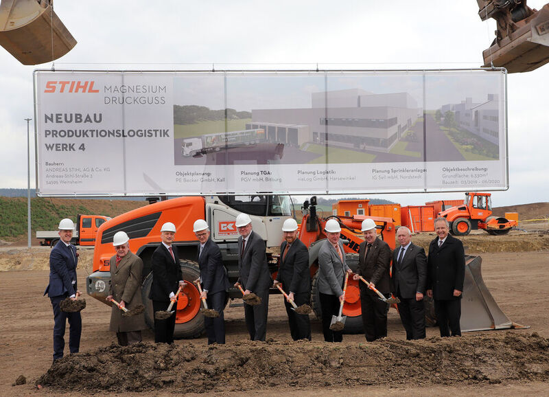 A groundbreaking ceremony on April 5, 2019, marked the start of construction. (ROLF ADEMES / ANDREAS STIHL AG & Co. KG)