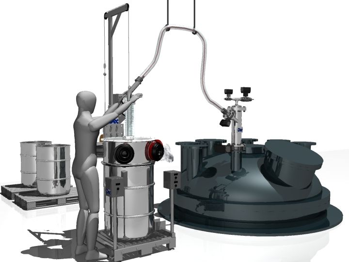 Das Zusammenspiel der Systeme PTS und DCS erlaubt das Entleeren bzw. Befüllen von Anlagen unter Containment-Bedingungen.  (Bild: Dietrich Engineering Consultants)