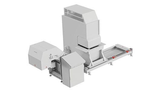 Auf der Euroblech 2026 in Hannover präsentiert die Kabelschlepp GmbH eine innovative Recyclinglösung für Restgitterbleche, die sich sowohl autark betreiben als auch nahtlos in bestehende Produktions- und Materialflussprozesse integrieren lässt.(Bild:  Tsubaki Kabelschlepp)