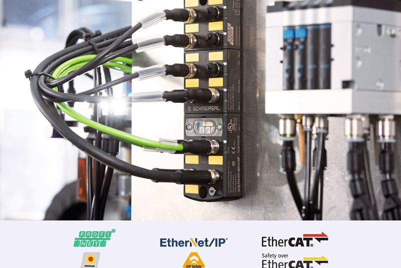 Die Safety Fieldbox von Schmersal lässt sich jetzt in Systeme mit den Feldbussen PROFINET/PROFIsafe, EtherNet/IP CIP Safety und EtherCAT FSoE integrieren. (Bild: K.A. Schmersal GmbH & Co. KG)