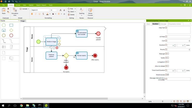 Low-Code-Lösungen ermöglichen die Planung von Geschäftsbläufen per drag and drop. So können Fachabteilungen und IT gemeinsam planen. Für jeden Schritt stehen nach der Implementierung des Prozesses auch die notwendigen Informationen aus der Datenbank zur Verfügung. (Bizagi)