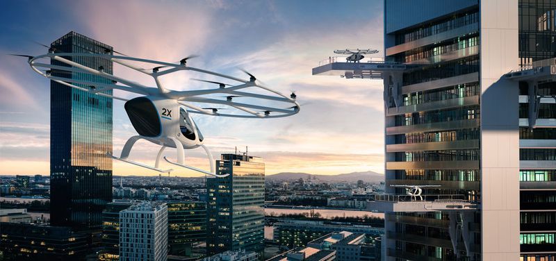 Antrieb, Energieversorgung und Flugsteuerung sind mehrfach redundant ausgeführt und machen den Volocopter zu einem der sichersten Fluggeräte. Unterstützt wird das Unternehmen unter anderem von den Investoren Daimler und Intel. 
 (Volocopter)