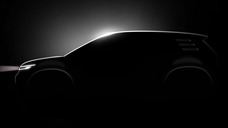 Ein erstes Bild zeigt die Silhouette des geplanten SUV-Modells.(Bild:  Volkswagen)
