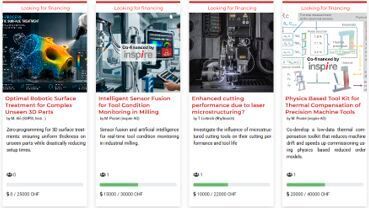 Le catalogue en ligne du CoBooster permet aux entreprises d'identifier des projets pour partager les risques et les coûts de l'innovation.(Source :  CoBooster)