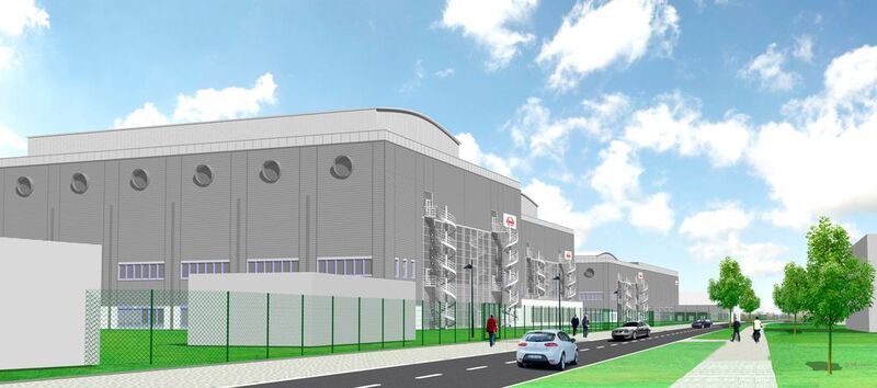 Im Juni 2017 stellte Takeda das dritte Produktionsmodul (Vordergrund) am Standort Oranienburg fertig,  (Takeda)