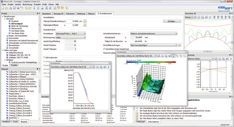 Örtliche Verschleisssimulation in Kisssoft. (Bild: Kisssoft)