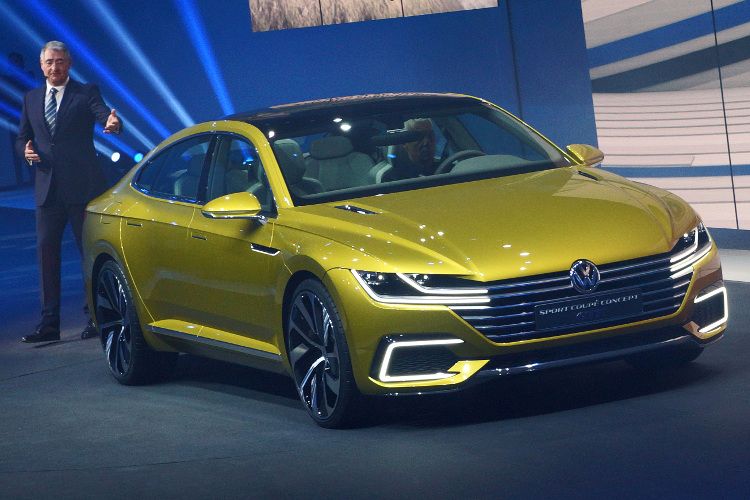 Das neue VW Sport Coupé Concept GTE soll zwischen Passat und Phaeton angesiedelt werden. (Foto: ampnet/Aike Coordes)