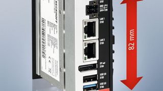 Passt auf einen Bierdeckel: Der Ultra-Compact-IPC C6015 von Beckhoff ist extrem platzsparend und bietet ausreichend Leistung für kleine und mittlere Automatisierungsaufgaben. (Beckhoff Automation GmbH & Co. KG)