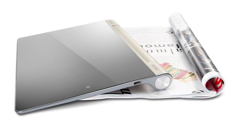 Das Design des Yoga Tablet orientiert sich an einer aufgeschlagenen Zeitschrift (Lenovo)