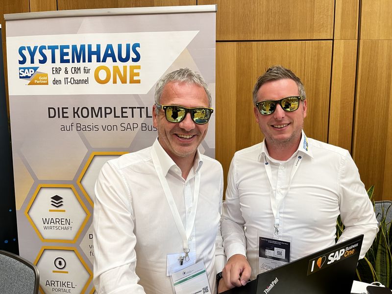Thomas Neumeier und Sebastian Hagen, (r.) neumeier AG, haben bei SAP-Themen den Durchblick. (IT-BUSINESS)