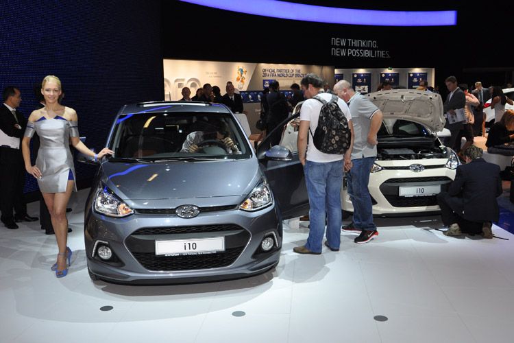 Hyundai zeigt den neuen i10. Das in der Türkei produzierte A-Segment-Fahrzeug soll im kommenden Jahr europaweit für 74.000 Verkäufe gut sein.  (Foto: Wehner)