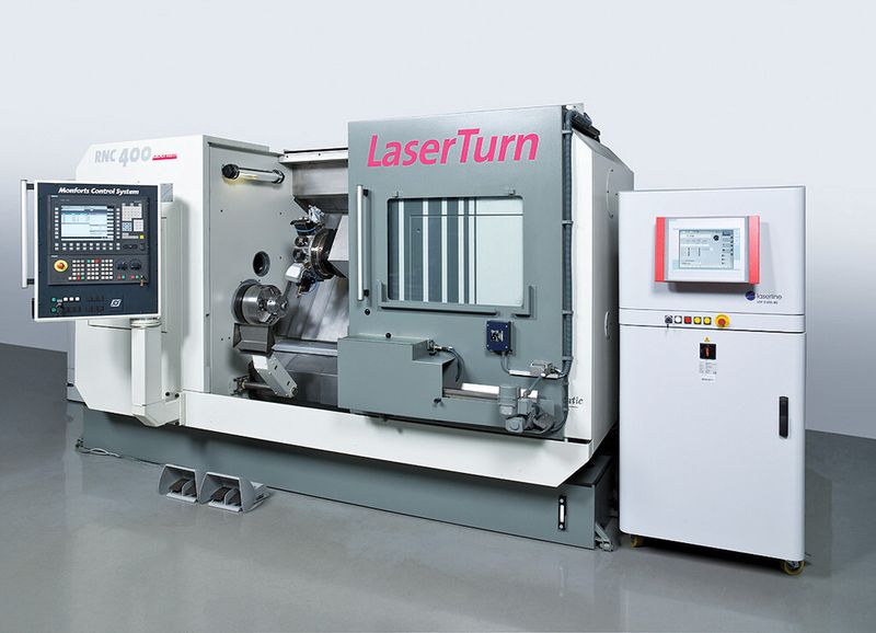 Mit der Hybridmaschine RNC 400 Laserturn können Anwender dank der integrierten Laserbearbeitung Werkstücke in einer Einspannung weichdrehen, härten und hartdrehen. (Bild: Presseagentur Pyper)