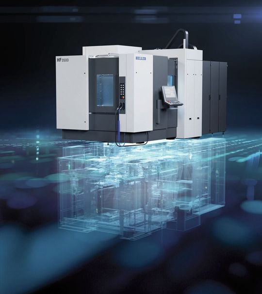 Digitale Lösungen vonHeller sorgen entlang der Prozesskette für Transparenz und Effizienz.(Bild:  Gebr. Heller Maschinenfabrik GmbH)