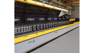 Die in Marktheidenfeld für das Forschungsprojekt aufgebaute Xellar-Profilieranlage. (Bild: Profilmetall/Xellar)