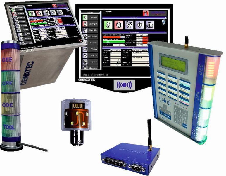 GEWATEC baut neben der Radio-Bulb auch andere MDE/BDE-Hardware, wie die Prozessampel oder industrie-PCs. (Bild: GEWATEC GmbH)