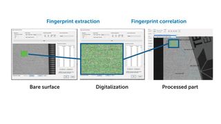 Jede technische Oberfläche weist individuelle Merkmale auf, die zur Identifikation der Bauteile in späteren Prozessschritten verwendet werden können. (Bild: Teledyne)