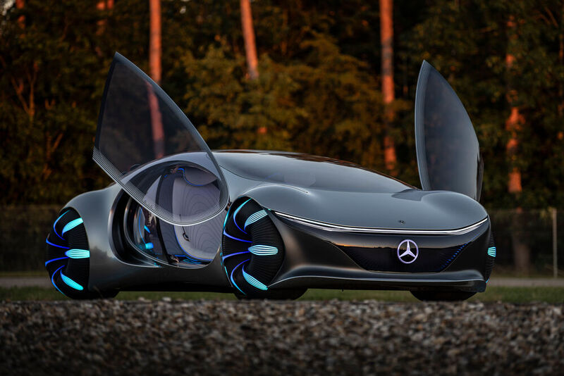 Das friedliche Miteinander von Auto und Umwelt will Mercedes mit dem „Vision AVTR“ demonstrieren.