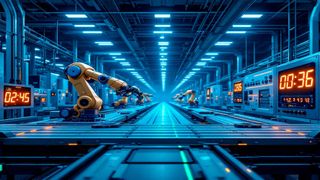 Time Sensitive Networking sorgt für eine echtzeitfähige Ethernet-Kommunikation mit geringer Latenz und hoher Zuverlässigkeit, beispielsweise für die Industrie 4.0. (Bild: Le Chat / KI-generiert)