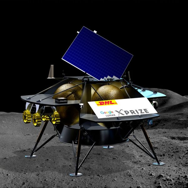 Peregrine von Astrobotic: Die Landesonde bringt die Sendungen von der Trägerrakete zum Mond. DHL stellte zuvor sicher, dass die Reise zum Mond wie geplant durchgeführt werden kann. (Bild: Astrobotic Technology)