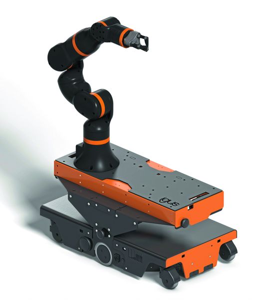 Der Rebel Move kann bis zu 50 Kilogramm transportieren und in Kombination mit dem RebeL Cobot einfache A-zu-B-Positionierungen vornehmen. (Bild: Igus GmbH)