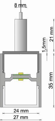 Technische Abmessungen: Das MicroLine-System (MLS-P) lässt sich abgependelt montieren und sorgt für direkte und indirekte Bestrahlung. ( Osram Opto Semiconductor)