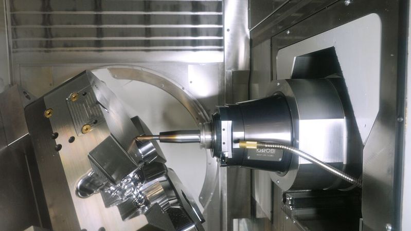 Die horizontale Spindellage der G550 sorgt für einen optimalen Spänefall. (Bild:  Grob-Werke GmbH & Co. KG)