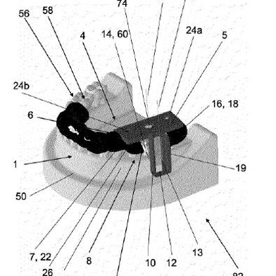 Vorrichtung für eine intraorale Positionierung eines Ultraschallkopfes (Bild: RWTH Aachen/DPMA)