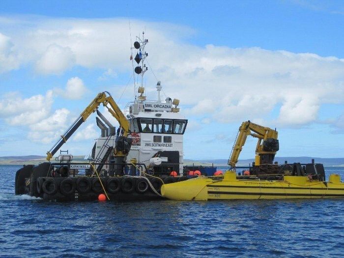 Die Gezeitenturbine ist ein patentierter hydrokinetischer Energiewandler, der die Energie aus Meeres- und Flusströmungen in Elektrizität umwandelt. (Bild: SRTP)