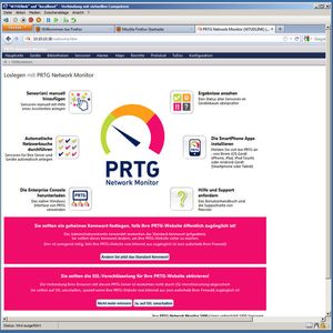 Bei der Ausführung von Browser-basierten Applikationen muss mitunter auf den Typ und die Version des Browsers geachtet werden. Im Bild eine Anwendung für Mozilla Firefox ...