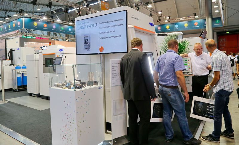 GF Machining Solutions zeigte auf der AMB unter anderem Anwendungen für die LAser P 400 U. (Anne Richter, SMM)