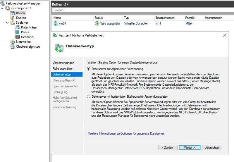 Dateiserver lassen sich hochverfügbar in Clustern mit Windows Server 2019 betreiben. (Joos / Microsoft)