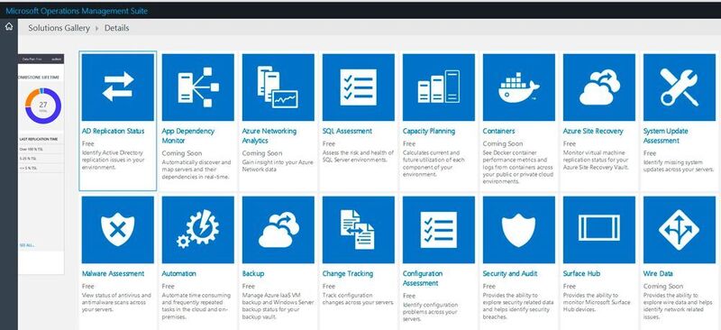 Mit Microsoft Operations Management Suite kann die Zusammenarbeit lokaler Netzwerke mit Microsoft Azure überwacht werden. Auch lokale Domänencontroller werden unterstützt.  (Joos / Microsoft)