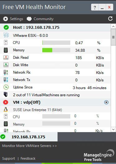 Mit kostenlosen Tools lassen sich Virtualisierungs-Hosts überwachen. (Joos / ManageEngine)