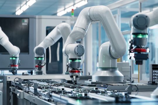 BLDC-Motoren sind von Vorteil wo er in Anwendungen mit hoher Taktzahl eine langfristige Zuverlässigkeit gewährleistet, sie bewegen Gelenke in Industrieroboterarmen, Exoskeletten, Materialgreifern und Manipulatoren, Prothesen und humanoiden Begleitrobotern.(Bild:  IM Imagery/Adobe Stock)