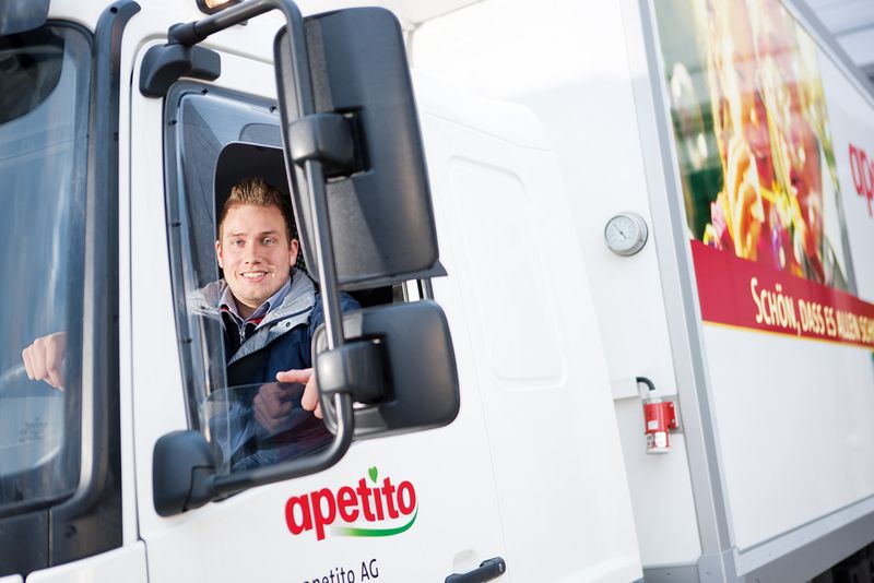 Apetito verfügt über eine eigene Lkw-Flotte und beliefert damit seine Systemkunden. (Apetito)